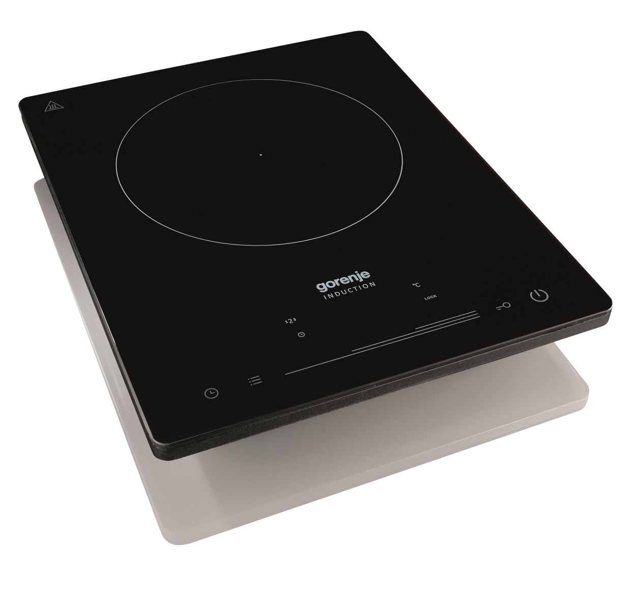 Plita independenta Gorenje ICE2000SP, 27 cm, 1 zonă de gătit - 2 kW, Touch Control, Sticla neagra