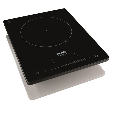 Plita independenta Gorenje ICE2000SP, 27 cm, 1 zonă de gătit - 2 kW, Touch Control, Sticla neagra