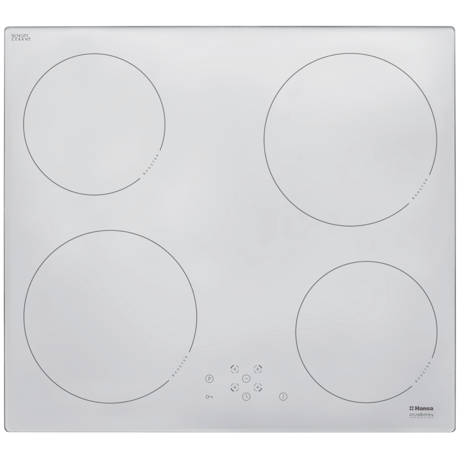 Plita Hansa BHIW67377, 60 cm, inductie, 4 zone de gatit, timer, booster, slide control, alb