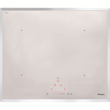 Plita Hansa BHIW68303, 60 cm, inductie, 4 zone de gatit, timer, booster, slide control, alb