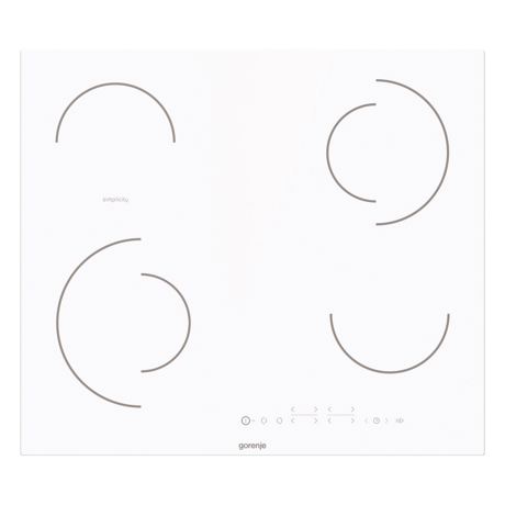 Plita incorporabila Gorenje Simplicity ECT644SY2W Vitroceramica, 60 cm, 4 zone electrice (2 duble), Touch Control, Timer, Alba