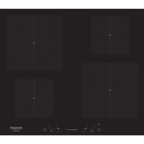 Plita incorporabila Hotpoint Ariston KIS 640 B, Inductie, 4 zone de gatit, 58 cm, Timer, Touch Control