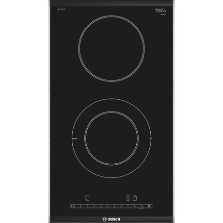 Plita incorporabila Bosch Domino PKF375FP1E, Serie 6, plita vitroceramica radianta, 30 cm, control DirectSelect, 2 zone de gatit (1 zona cu dublu circuit), PowerBoost