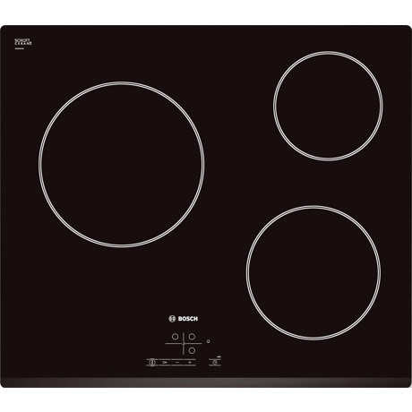 Plita incorporabila Bosch PKM631B17E, Vitroceramica, 3 zone, 60 cm, Negru