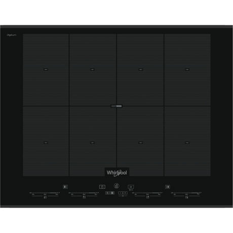 Plita incorporabila Whirlpool SMO 658C/BT/IXL, inductie, 8 zone de gatit, negru