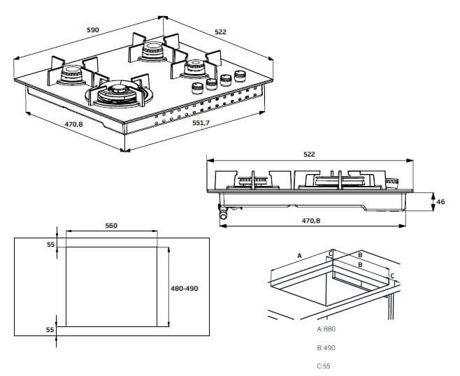 Plita incorporabila Beko HILW64222S