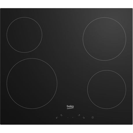 Plita incorporabila Beko HIC64401, vitroceramica, 4 zone, 9 trepte de putere, 6800 W, negru