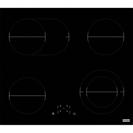 Plita incorporabila Franke FHR604 C TOD BK 108.0530.027, Electrica, 4 zone de gatit, Indicator caldura reziduala, Control touch, Latime 59 cm, Sticla, Negru