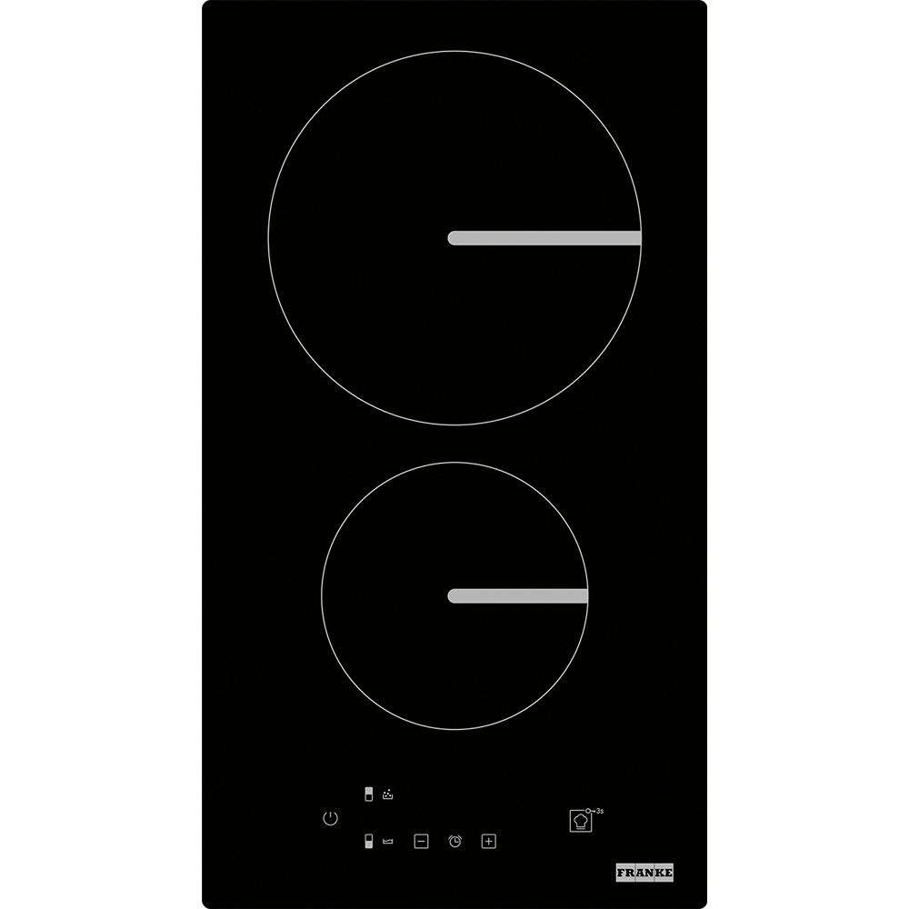 Plita incorporabila Franke FSM 302 I BK, Inductie, 2 zone de gatit, Touch control, 9 nivele putere, Blocare acces copii, 28,4 cm, Negru 108.0606.106