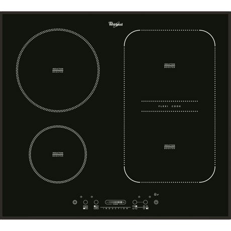Plita incorporabila Whirlpool ACM 816 BA, Inductie, 4 Zone de gatit, Touch Control, Sticla neagra