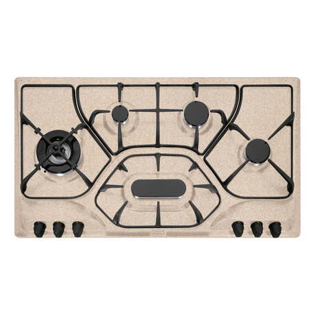 Plita incorporabila Franke Opera POC 6 BG 3GAV-D-O, 5 arzatoare gaz, 90 cm, Gratare din fonta, Avena