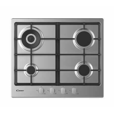 Plita incorporabila Candy CHG6BR4WX, 4 Arzatoare gaz, Dispozitiv de siguranta, 60 cm, Inox, 33801987