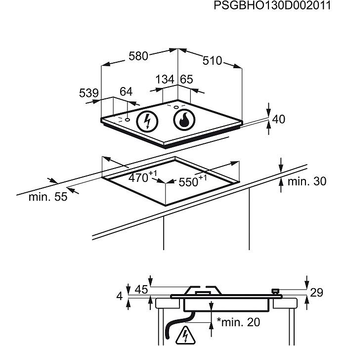 Plita incorporabila Electrolux EGE6172NOK