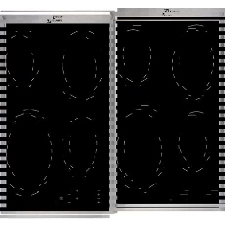 Plita incorporabila Electrolux EHF6240XXK, Vitroceramica; 4 zone de gatit; Control touch; Rama inox XL; 60 cm; Neagra