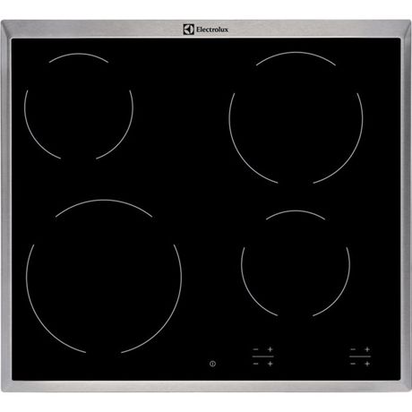 Plita incorporabila Electrolux EHF6240XXK, Vitroceramica; 4 zone de gatit; Control touch; Rama inox XL; 60 cm; Neagra