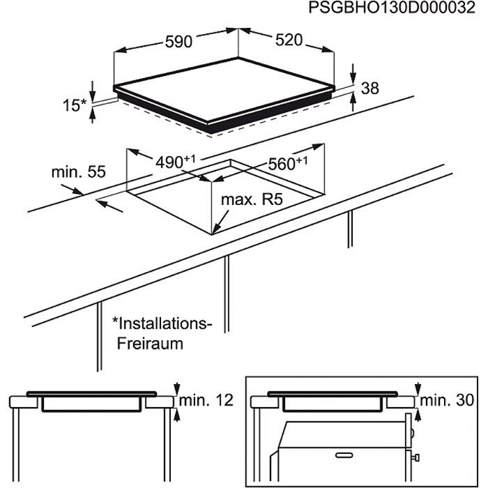 Plita incorporabila Electrolux EHF6343FOK