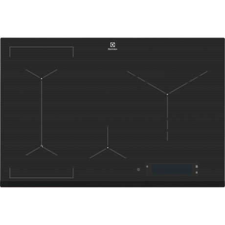 Plita incorporabila Electrolux EIS84486, 5 Arzatoare, Control touch, Left Bridge, 78 cm, Sticla neagra