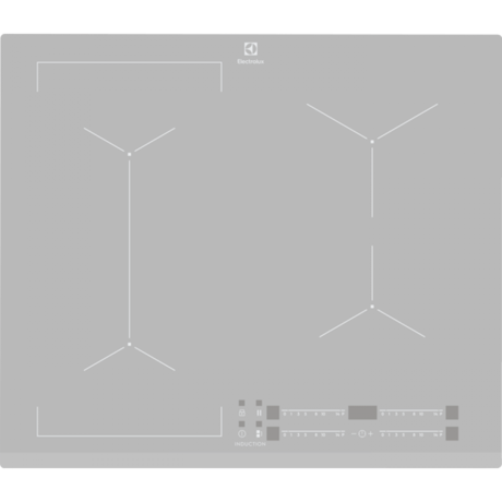 Plita incorporabila Electrolux EIV63440BS, Inductie, 4 Arzatoare, Bridge, Control touch, 60 cm, Sticla silver