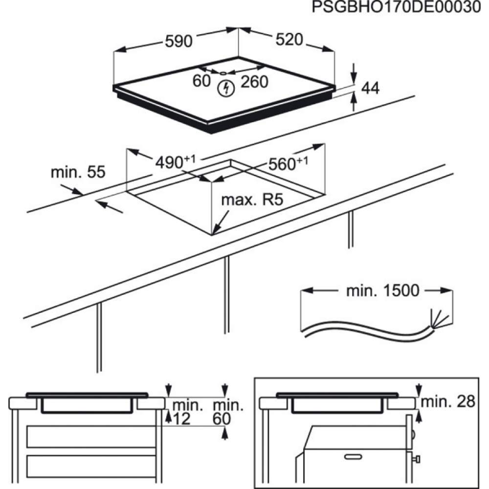 Plita incorporabila Electrolux EIV63440BW