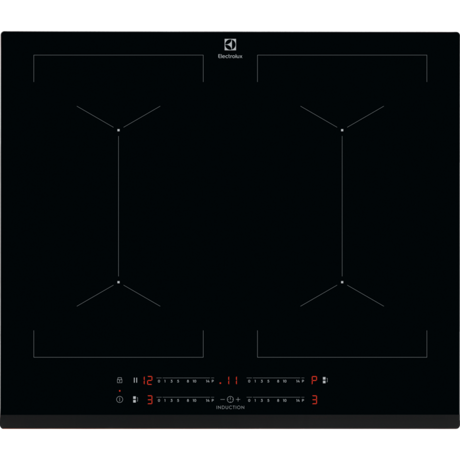 Plita incorporabila Electrolux EIV644, Inductie, 4 Arzatoare, Control touch, 60 cm, Sticla neagra