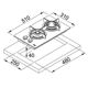 Plita incorporabila Franke Crystal Black FHCR 302 2G HE BK C