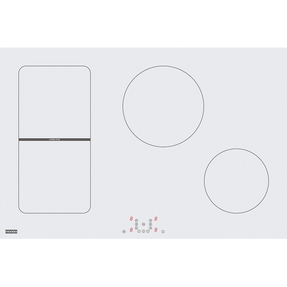 Plita incorporabila Franke Maris FHMR 804 2I 1FLEXI WH, 4 zone inductie (2 Flexi), 78 x 52 cm, Touch Control, Sticla alba