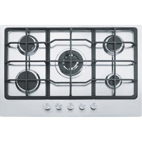 Plita incorporabila Franke Neptune FHNE 755 4G TC XS C , 5 arzatoare gaz, 75 cm, Fonta, Inox