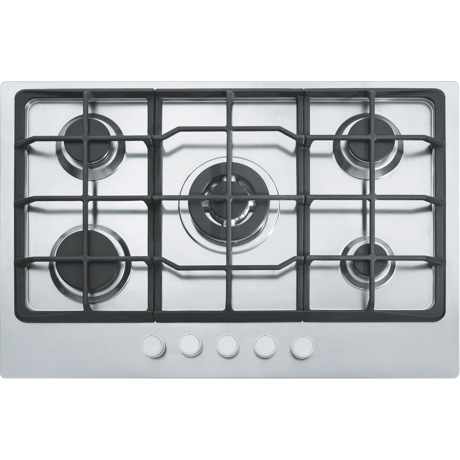 Plita incorporabila Franke Neptune FHNE 755 4G TC XT C , 5 arzatoare gaz, 75 cm, Fonta, Microdekor