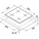 Plita incorporabila Franke New Square FHNS 604 4G BK C 106.0489.940