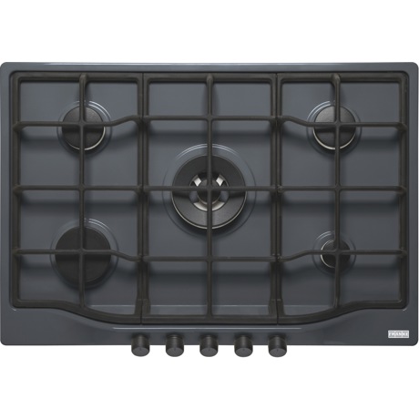 Plita incorporabila Franke Trend Line 750 FHTL 755 4G TC GF C , 5 arzatoare gaz, 75 cm, Gratare fonta, Grafite