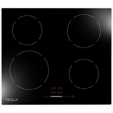 Plita incorporabila inductie Tesla HI6400TB, 60 cm, 4 zone gatit, Sticla neagra
