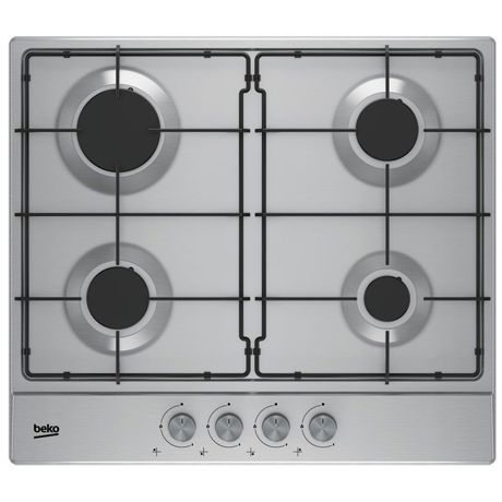 Plita incorporabila Beko HIAG64223SX, 60 cm, 4 Arzatoare gaz, Inox