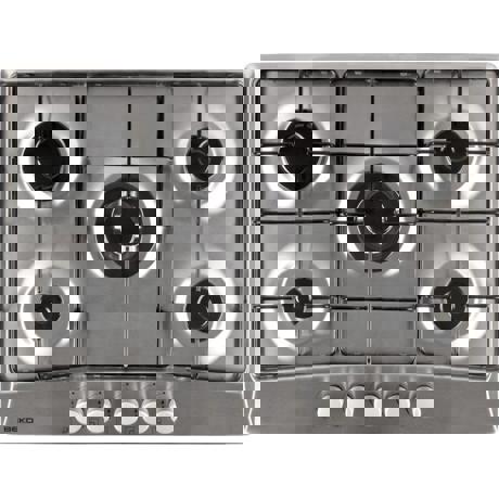 Plita incorporabila Beko HIG75220SX, 5 arzatoare gaz, 1 arzator Wok, 70 cm, Inox