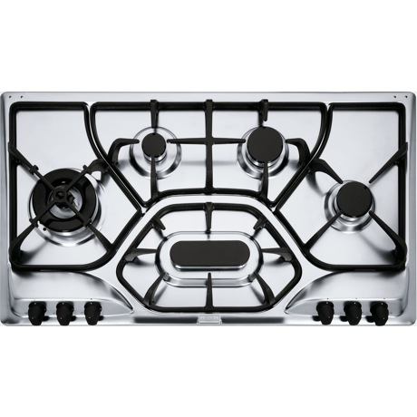 Plita incorporabila Franke Opera POT 6 3GAV-D-O, 5 arzatoare gaz, 90 cm, Gratare din fonta, Microdekor