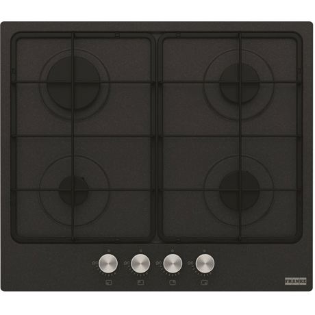 Plita incorporabila Franke Smart FHSM 604 4G ON E, Gaz, 4 arzatoare, Aprindere electrica integrata, Gratare emailate, 59 cm, Nero, 106.0670.100