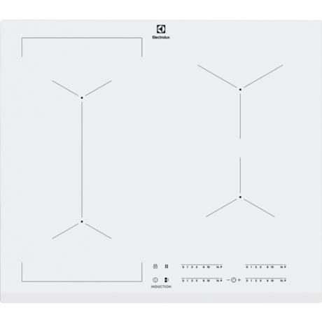 Plita incorporabila Electrolux EIV63440BW, Inductie, 4 Arzatoare, Bridge, Control touch, 60 cm, Sticla alba