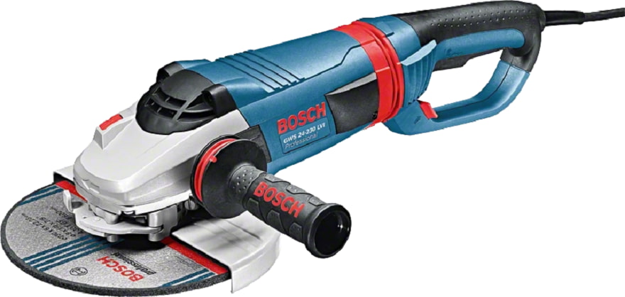 Polizor unghiular Bosch Professional GWS 24-230 LVI, 2400W, 6500 rpm, Diametru disc 230 mm, Maner suplimentar, Albastru, 0601893F00