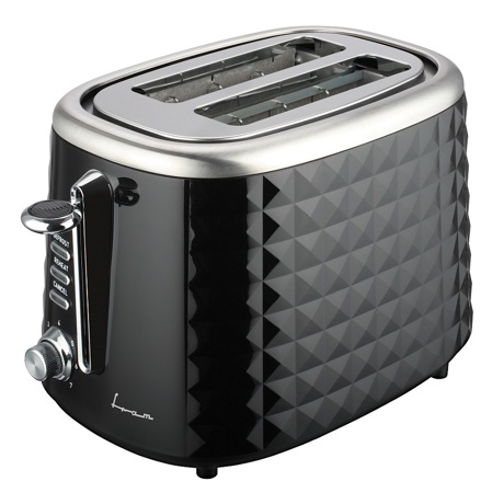 Prajitor de paine Fram FTP-850BK, 850W, 2 felii, Decongelare, Reincalzire, Anulare, 7 niveluri rumenire, Negru