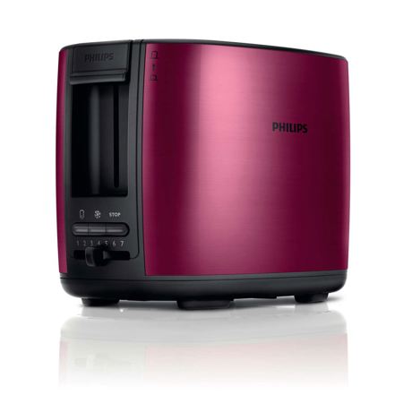 Prajitor de paine Philips HD2628/00, 950 W, Rosu Burgund