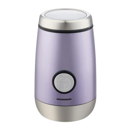 Rasnita electrica Heinner Geissha HCG-150MOV, 150 W, 50g, Interior inox, Sistem de siguranta, Mov