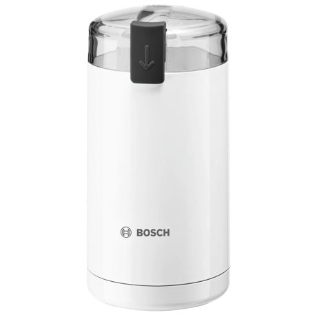 Râşniţă de cafea Bosch TSM6A011W, 180 W, 75 g, Cuțit inox, Sistem siguranță, Viteza macinare fina 150 g/min., Alb