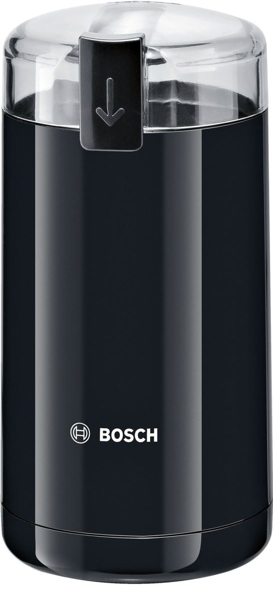 Rasnita de cafea Bosch TSM6A013B, 180 W, 75 g, Cutit inox, Sistem siguranta, Viteza macinare fina 150 g/min., Negru