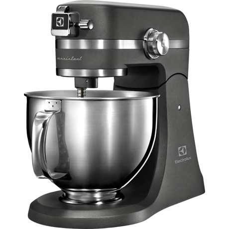 Robot de bucatarie Electrolux Assistent EKM5540, 1200 W, 10 viteze, Boluri inox 2.9/4.8 L, Lumina LED, Capace protectie, Tel, Accesoriu framantare, Mineral Charcoal/Inox