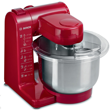 Robot de bucatarie Bosch MUM44R1, 500 W, Bol inox 3.9 L, Rosu
