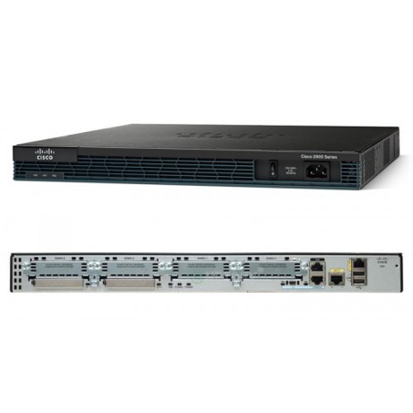 Router Cisco 2901 w/2 GE,4 EHWIC,2 DSP,256MB CF,512MB DRAM,IP Base