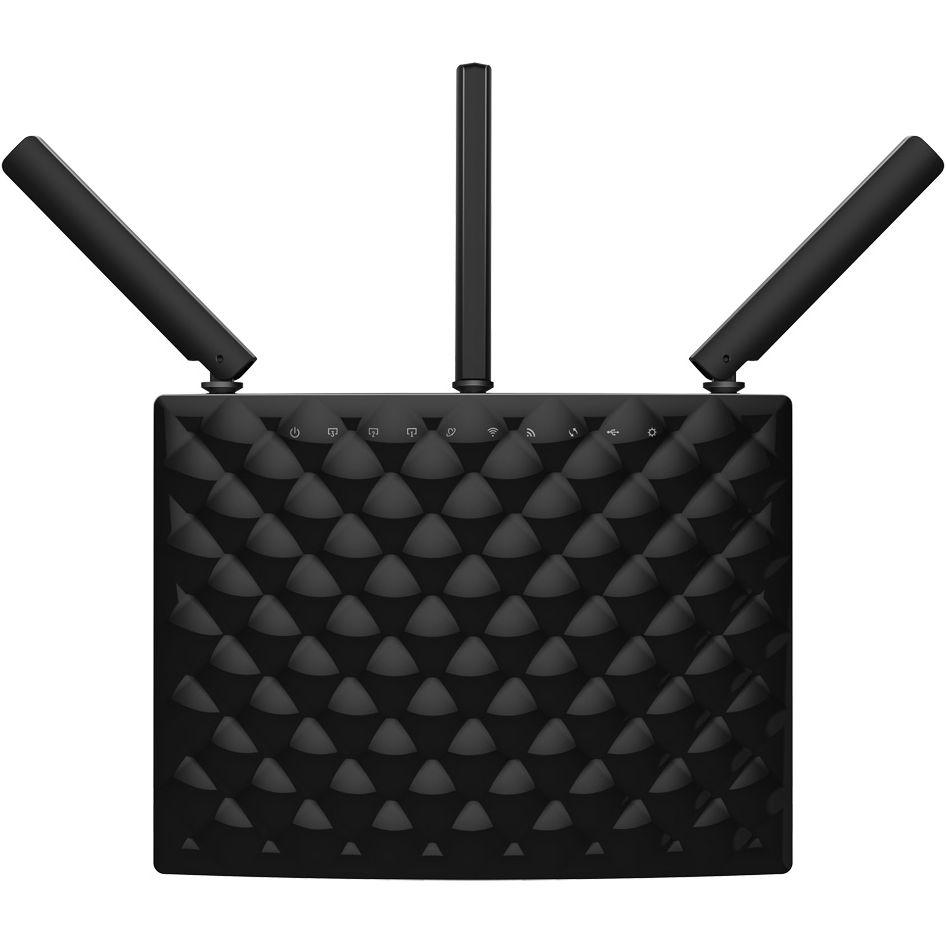 Router Wireless TENDA AC15, 3 antene externe dual band, IEEE 802.11ac, WAN 10/100/1000Mbps, 1* port USB3.0