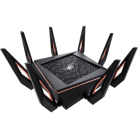 Router wireless Asus Tri-band WiFi Gaming GT-AX11000, IEEE 802.11a, IEEE 802.11b, IEEE 802.11g, IEEE 802.11n, IEEE 802.11ac, IEEE 802.11ax, IPv4, IPv6, 2.4GHz/1148 Mbps, 5GHz/4804 Mbps, 8 antene externe