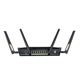 Router Wireless Asus RT-AX88U, IEEE 802.11a, IEEE 802.11b, IEEE 802.11g, IEEE 802.11n, IEEE 802.11ac, IEEE 802.11ax, IPv4, IPv6, 2.4GHz/1148 Mbps, 5GHz/4804 Mbps, 4* antenă externă, Procesor Quad-core la 1.8GHz