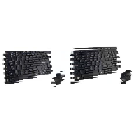 Kit Tastatura + Mouse Serioux NK9800WR, wireless, USB, nano receiver, Negru