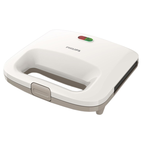 Sandwichmaker Philips Daily Collection HD2392/00, 820 W, Alb/Bej